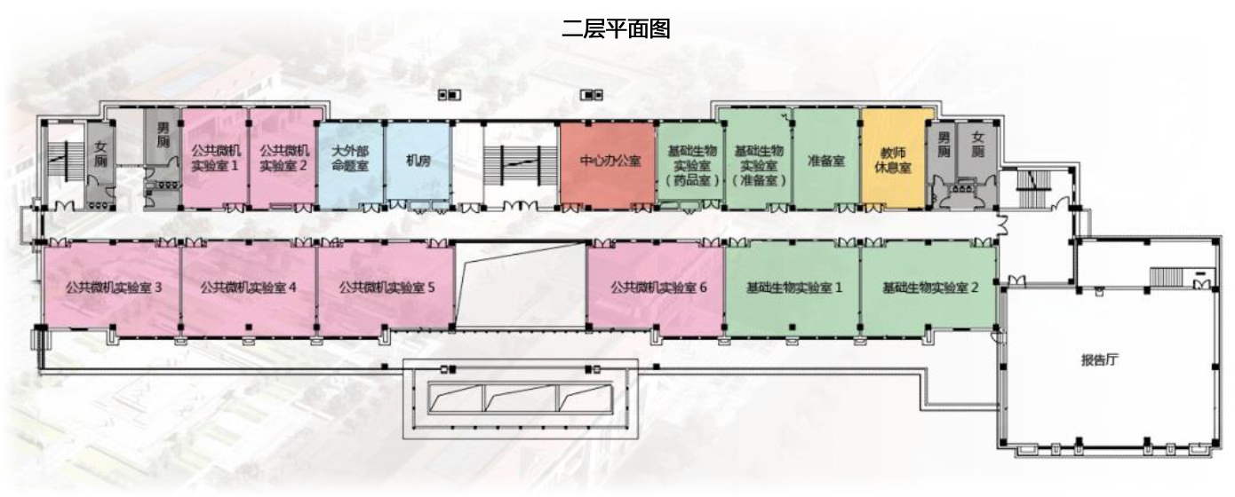青岛校区高空俯瞰指引地址(由中心创新实验室无人机团队拍摄